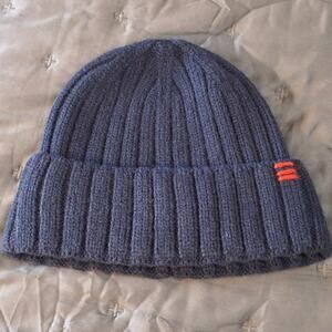 Urban Outfitters Beanie UNISEX OSFM Navy Chunky Ribbed Cuffed Outdoor Cozy